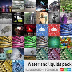 Bruitages Synthétiseur FX Vol. 4 contenu : 2 volumes, plus de 3 heures de sons d'eau naturelle et en bouteille